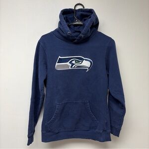 Seattle Seahawks Hoodie Sweatshirt Blue Sz Small Proline NFL 12th Man Back